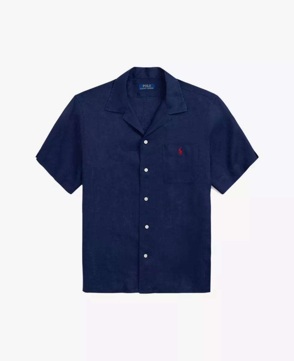 Ralph Lauren Shirt Linnen SS - Navy 1 Ralph Lauren Ralph Lauren Shirt Linnen SS - Navy