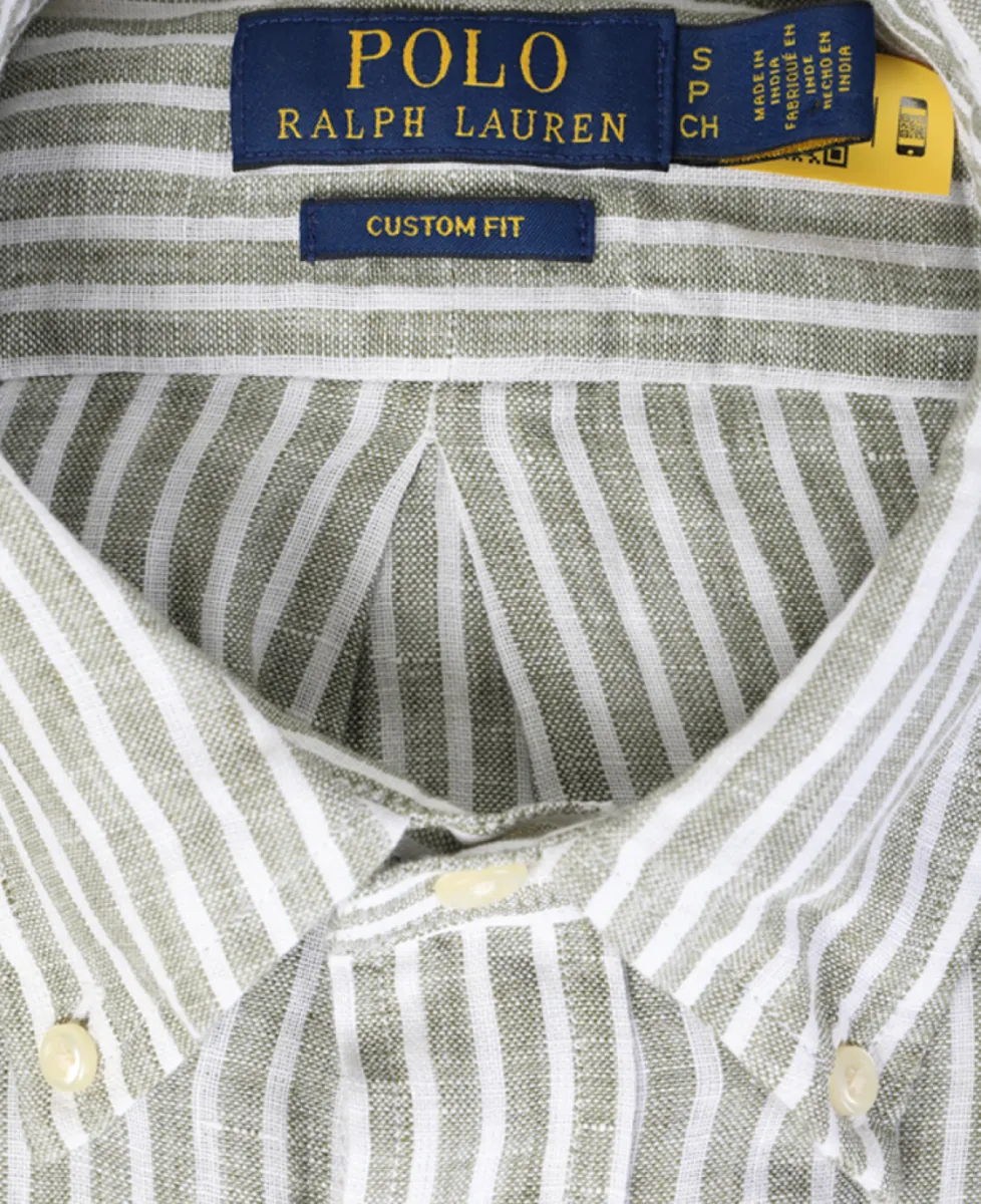 Ralph Lauren Shirt Linnen - Groen 3 Ralph Lauren Ralph Lauren Shirt Linnen - Groen