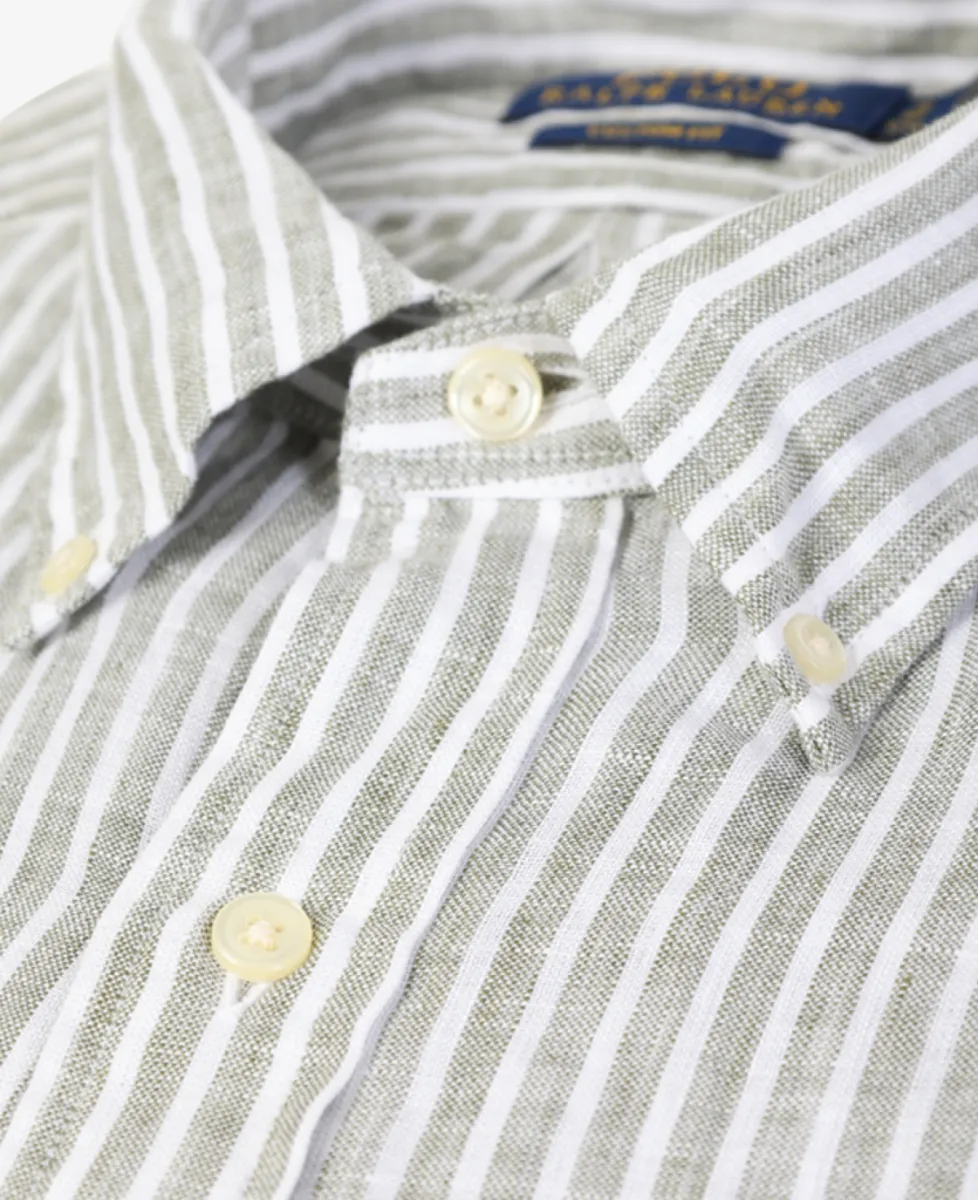 Ralph Lauren Shirt Linnen - Groen 4 Ralph Lauren Ralph Lauren Shirt Linnen - Groen