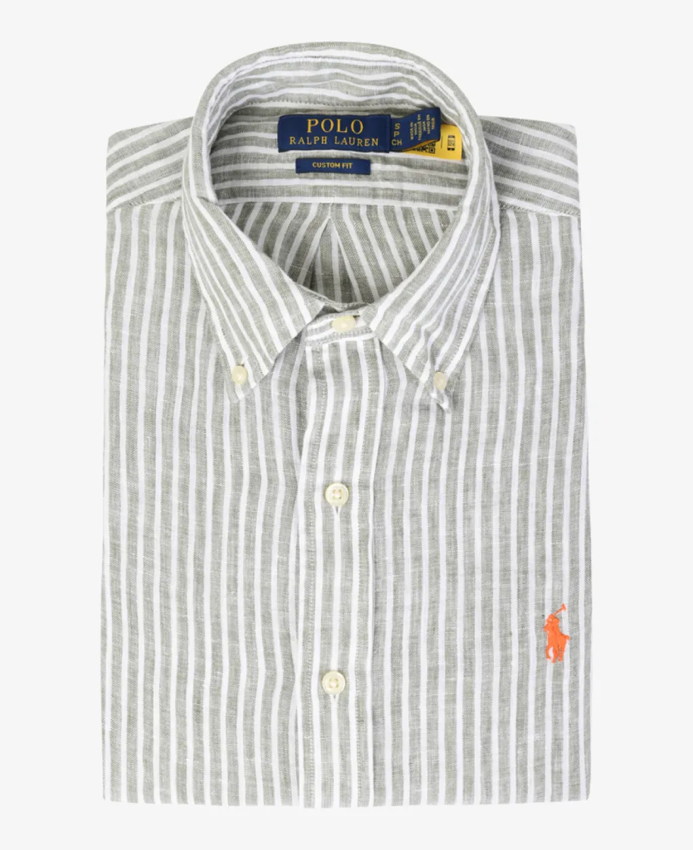 Ralph Lauren Shirt Linnen - Groen 1 Ralph Lauren Ralph Lauren Shirt Linnen - Groen