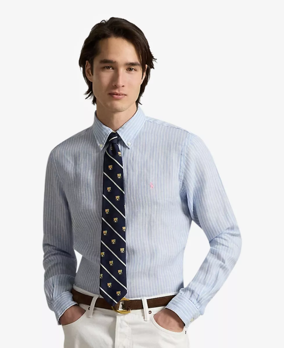 Ralph Lauren Shirt Linnen - Lichtblauw 3 Ralph Lauren Ralph Lauren Shirt Linnen - Lichtblauw
