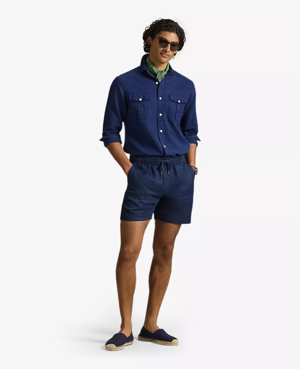 Ralph Lauren Short Linnen - Navy 2 Ralph Lauren Ralph Lauren Short Linnen - Navy