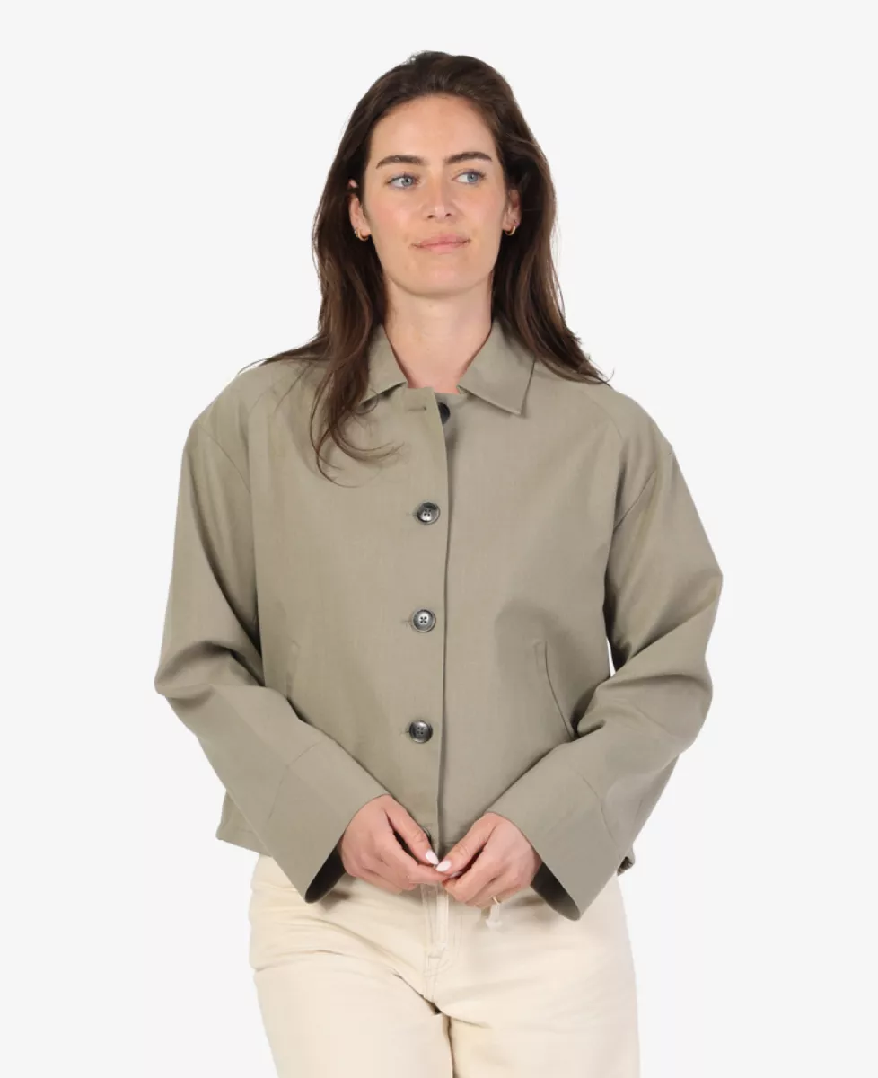 Samsoe Samsoe Blazer - Khaki 3 Samsoe Samsoe Samsoe Samsoe Blazer - Khaki