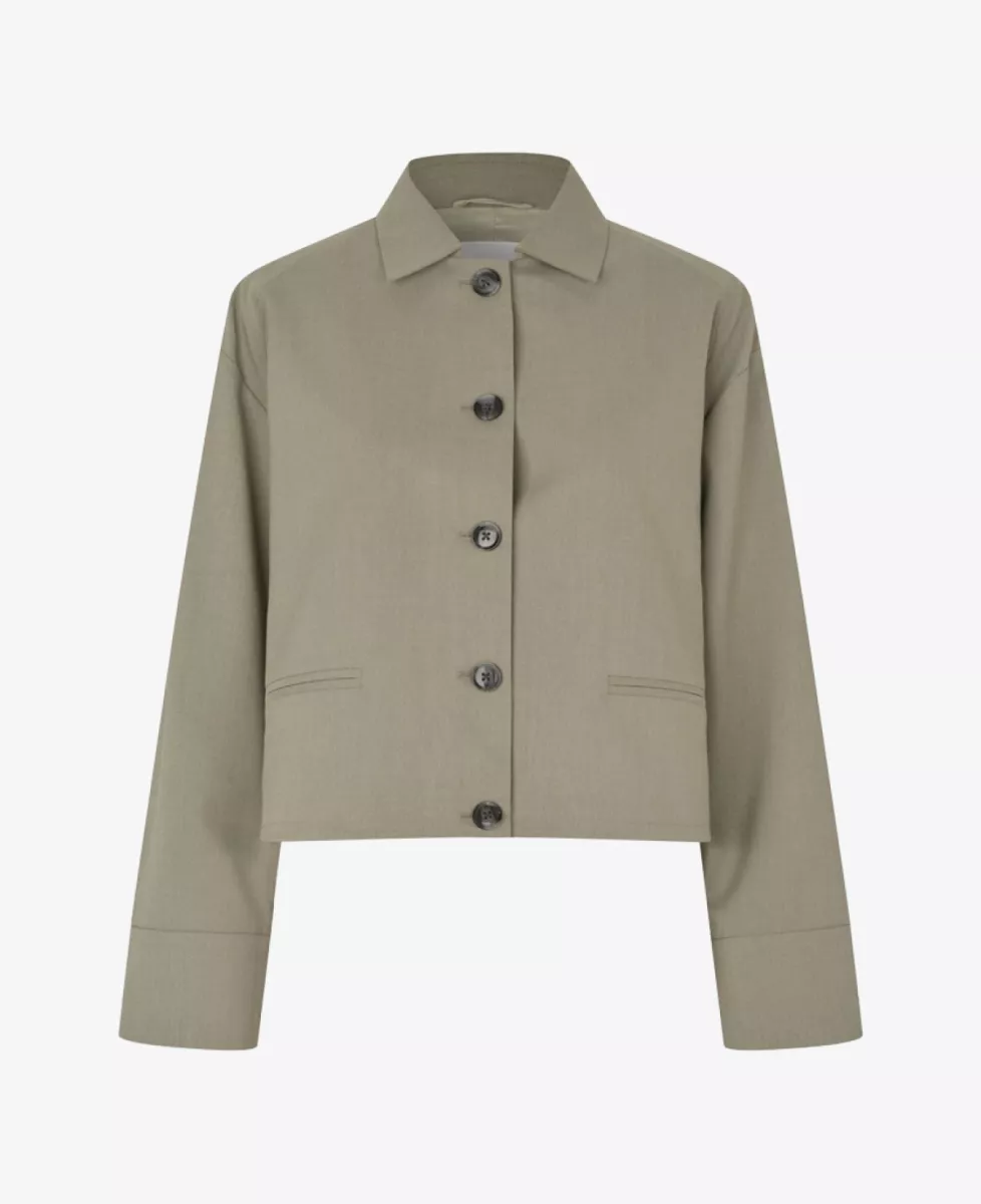 Samsoe Samsoe Blazer - Khaki 1 Samsoe Samsoe Samsoe Samsoe Blazer - Khaki