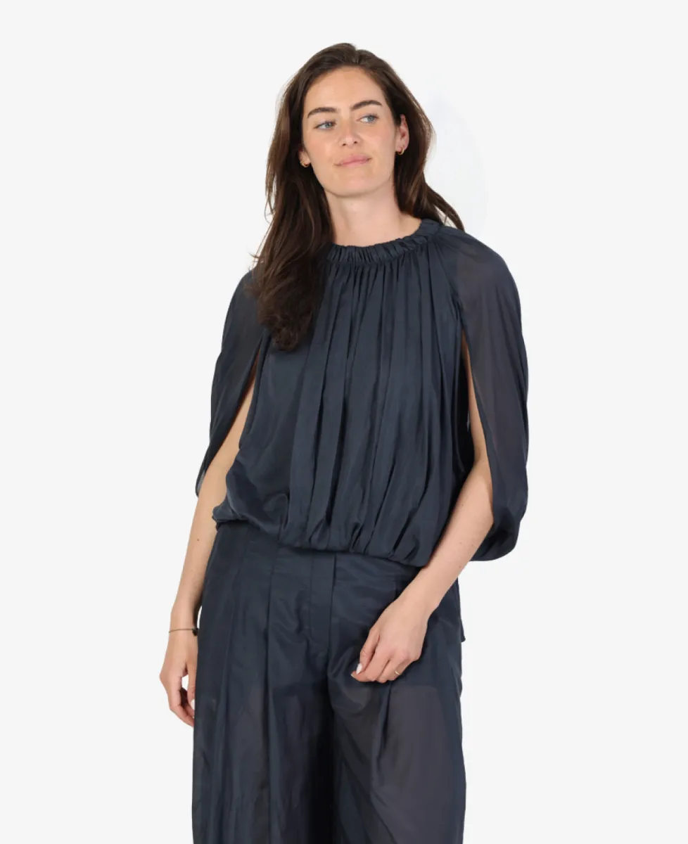 Semi Couture Blouse - Donkerblauw 3 Semi Couture Semi Couture Blouse - Donkerblauw