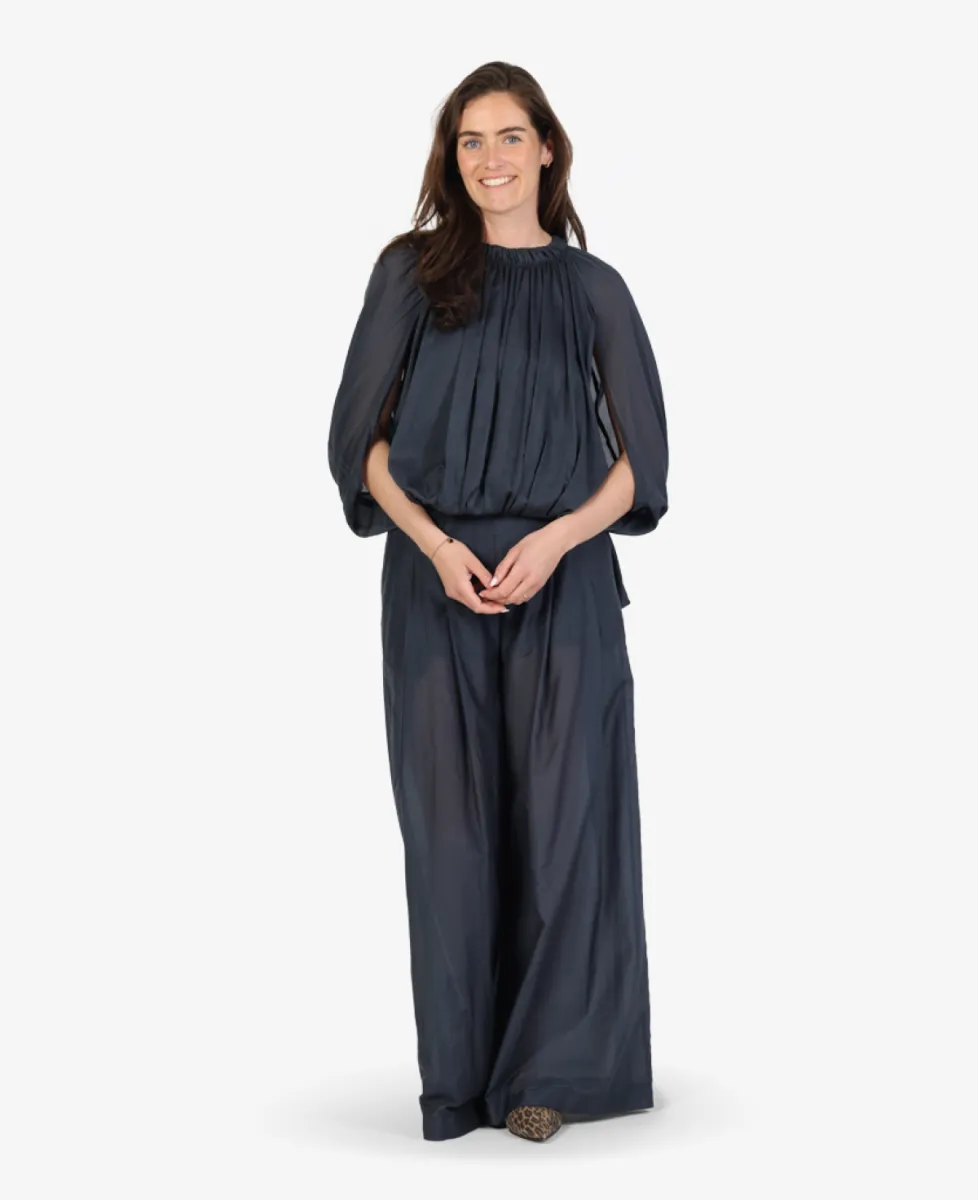 Semi Couture Blouse - Donkerblauw 1 Semi Couture Semi Couture Blouse - Donkerblauw