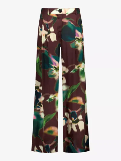 Studio Anneloes Studio Anneloes Sien satin flower trousers - 9997 multi color