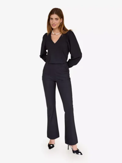 Studio Anneloes Studio Anneloes Flair bonded trousers - Zwart
