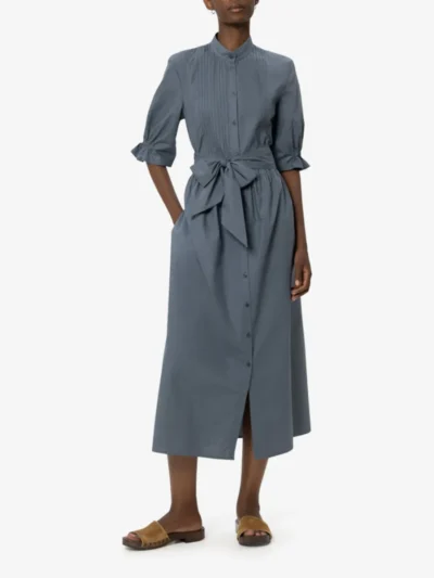 Luisa Cerano Luisa Cerano Baumwoll-Hemdblusenkleid - tinted blue