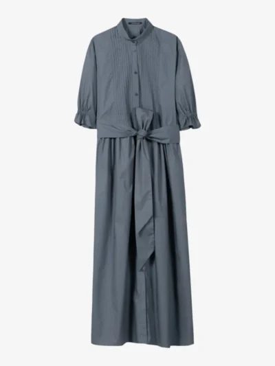 Luisa Cerano Luisa Cerano Baumwoll-Hemdblusenkleid - tinted blue