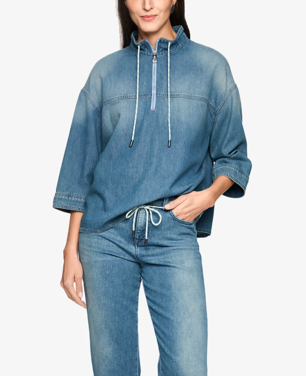 Marc Cain Sports Bluse - blue denim 4 Marc Cain Sports Marc Cain Sports Bluse - blue denim
