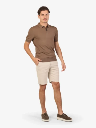 Seven Dials Seven Dials Polo Gebreid - Donkerbruin