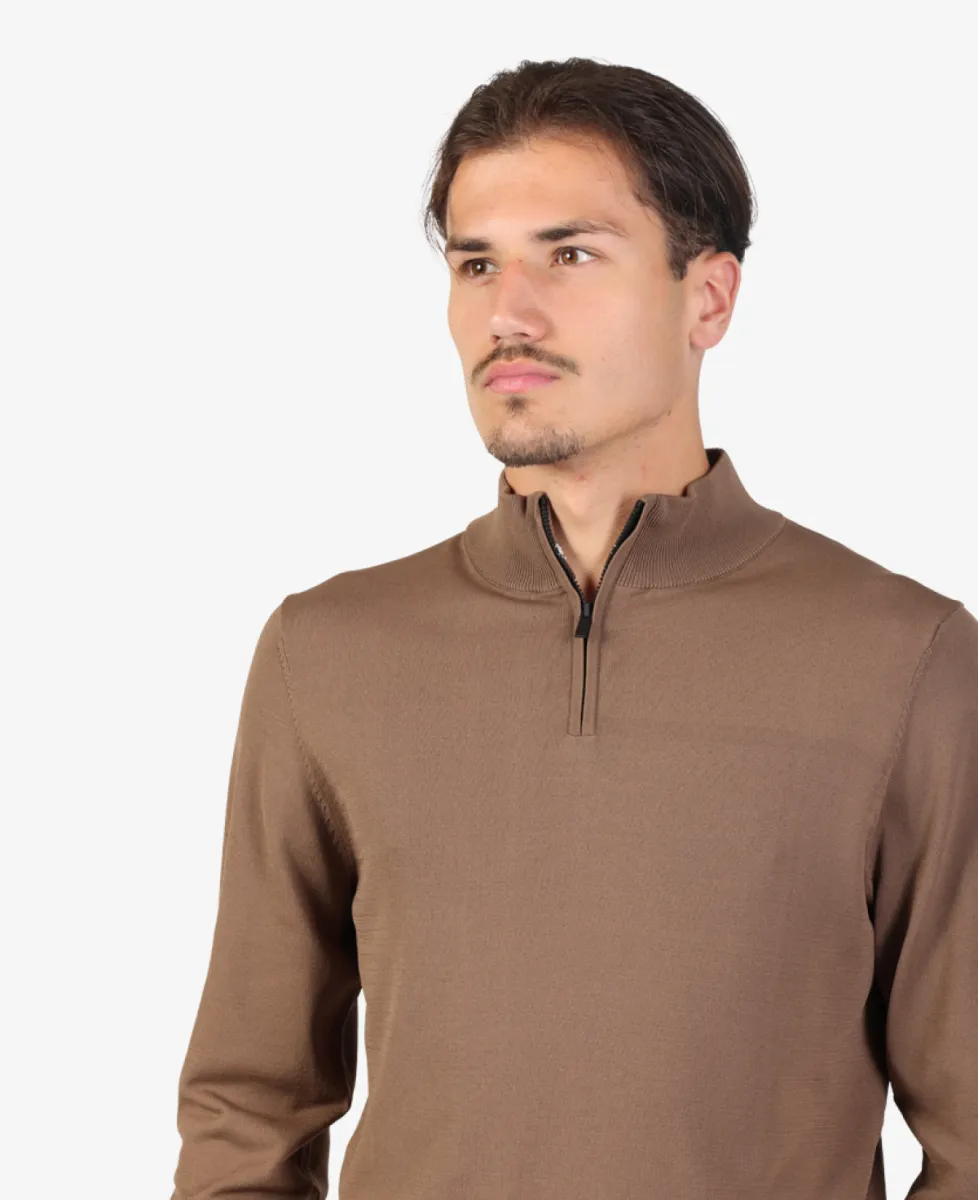 Seven Dials Trui Halfzip - Bruin 4 Seven Dials Seven Dials Trui Halfzip - Bruin