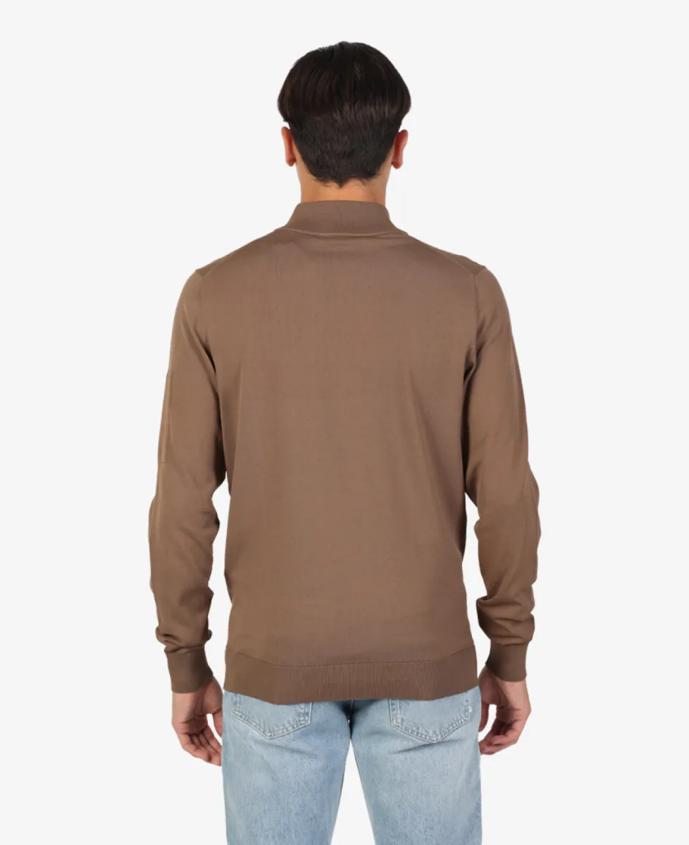 Seven Dials Trui Halfzip - Bruin 7 Seven Dials Seven Dials Trui Halfzip - Bruin