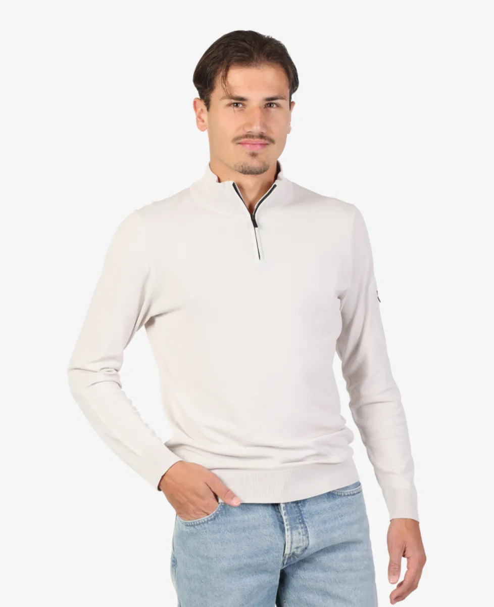 Seven Dials Trui Halfzip - Lichtgrijs 3 Seven Dials Seven Dials Trui Halfzip - Lichtgrijs
