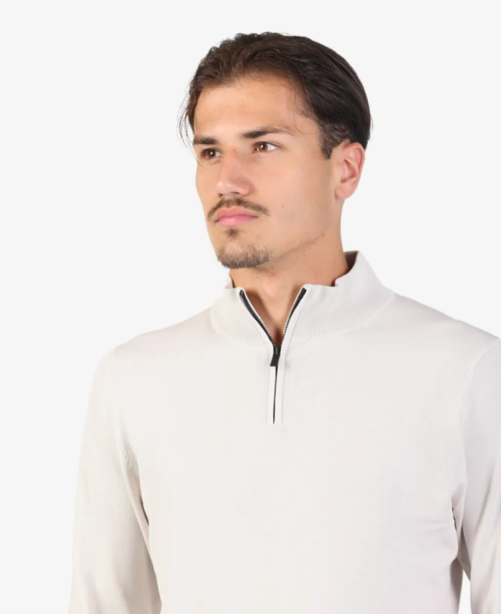 Seven Dials Trui Halfzip - Lichtgrijs 4 Seven Dials Seven Dials Trui Halfzip - Lichtgrijs