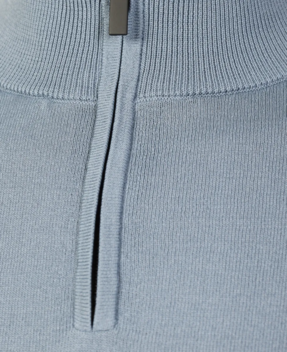 Seven Dials Trui Halfzip - Middelblauw 5 Seven Dials Seven Dials Trui Halfzip - Middelblauw