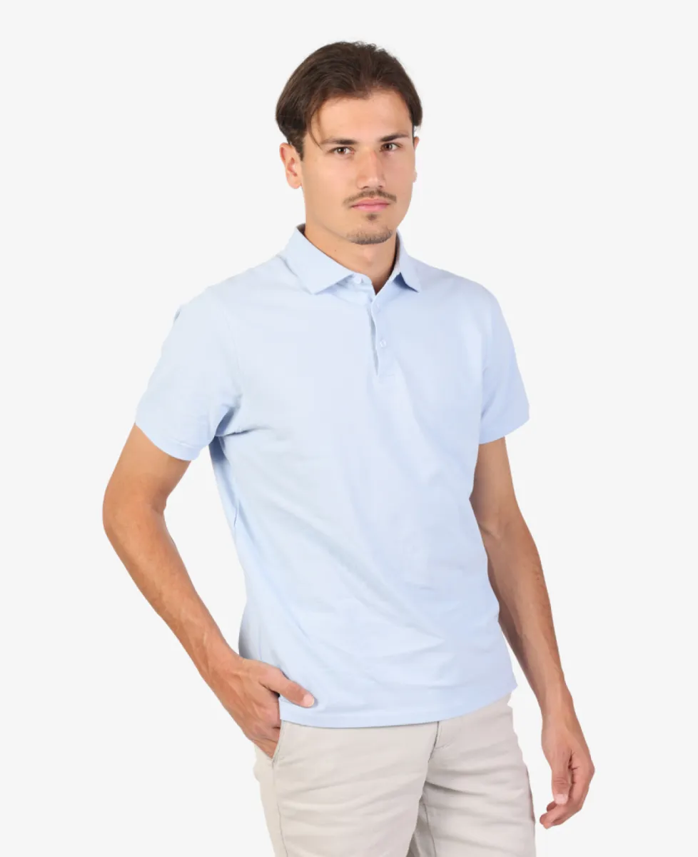 Seven Dials Polo Pique - Lichtblauw 3 Seven Dials Seven Dials Polo Pique - Lichtblauw