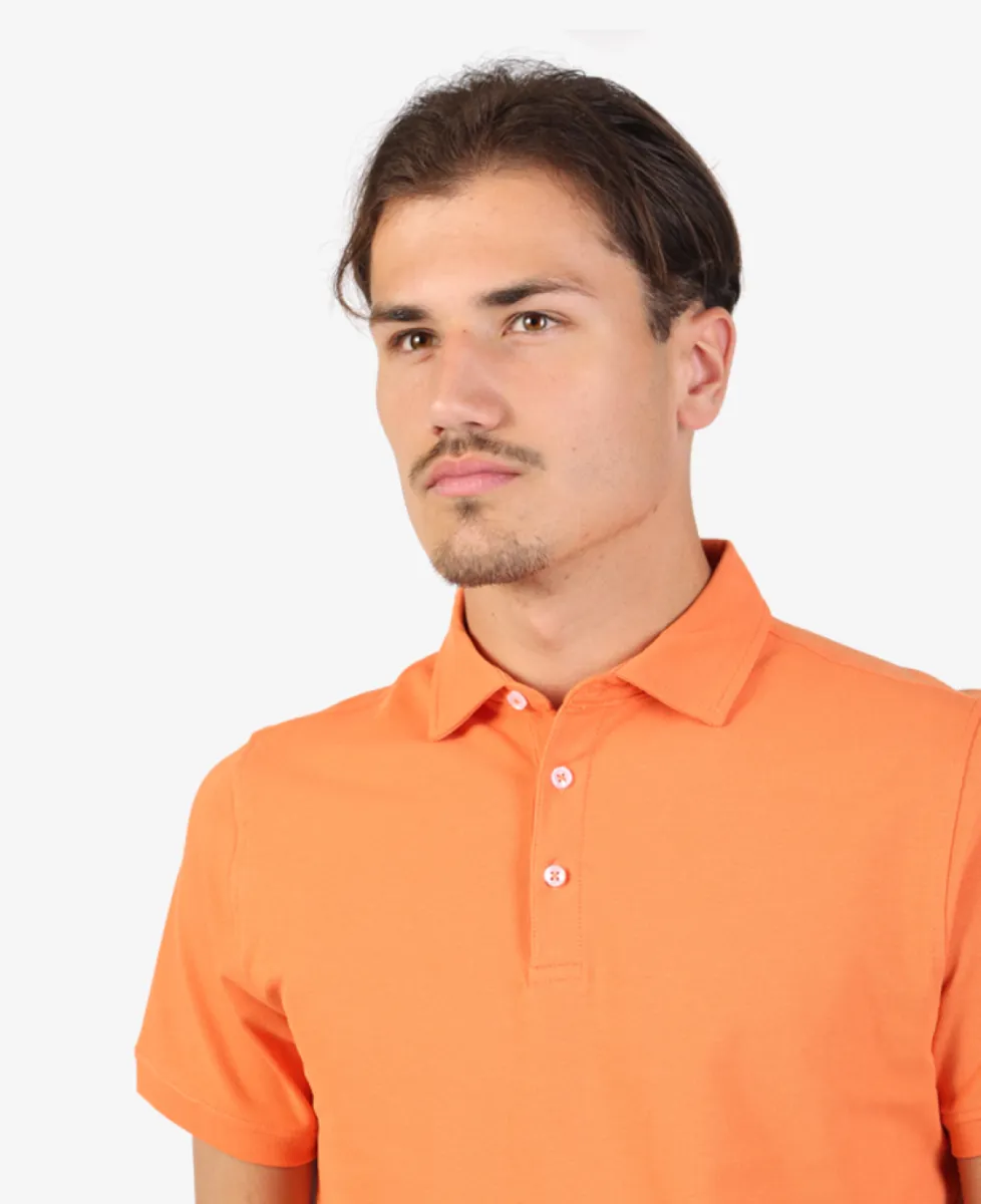 Seven Dials Polo Pique - Oranje 4 Seven Dials Seven Dials Polo Pique - Oranje