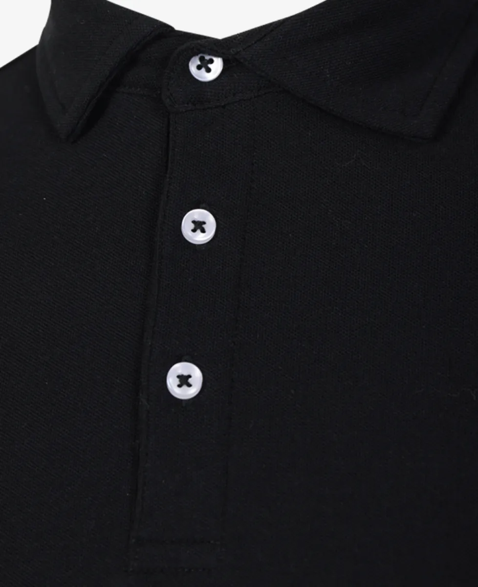 Seven Dials Polo Pique - Zwart 4 Seven Dials Seven Dials Polo Pique - Zwart