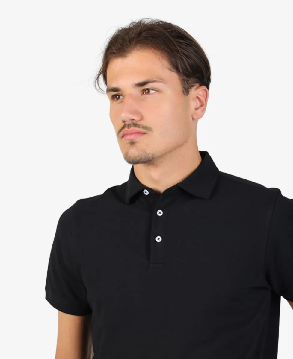 Seven Dials Polo Pique - Zwart 5 Seven Dials Seven Dials Polo Pique - Zwart