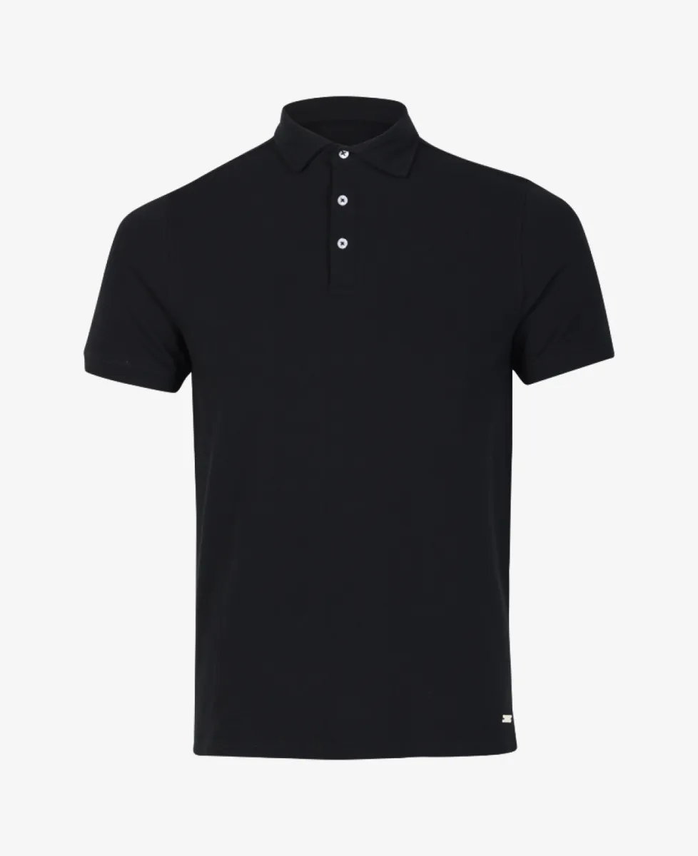 Seven Dials Polo Pique - Zwart 1 Seven Dials Seven Dials Polo Pique - Zwart