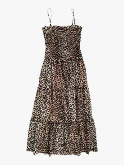 With Black With Black Jurk - Leo Print