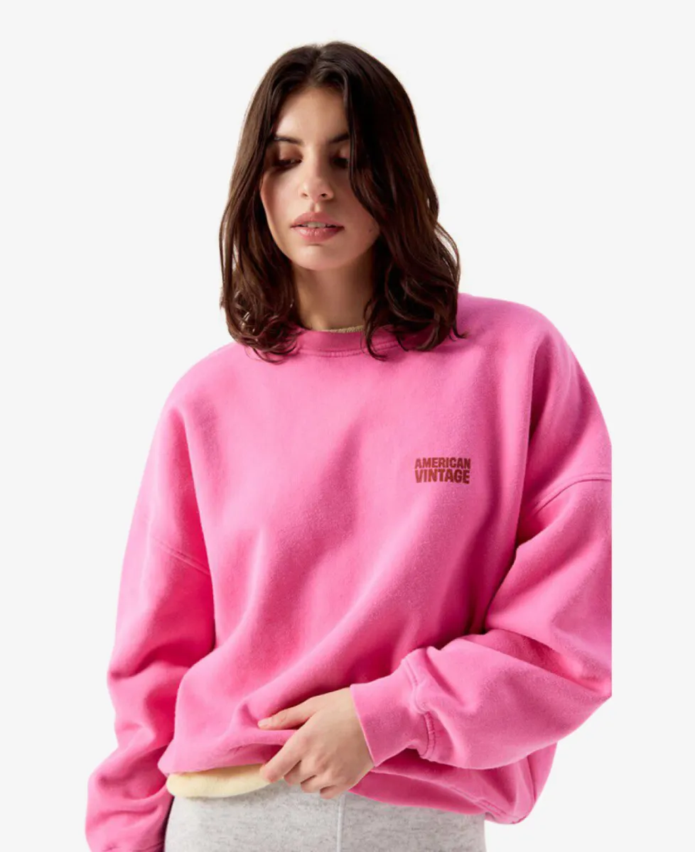 American Vintage Sweater - Fuchsia 3 American Vintage American Vintage Sweater - Fuchsia