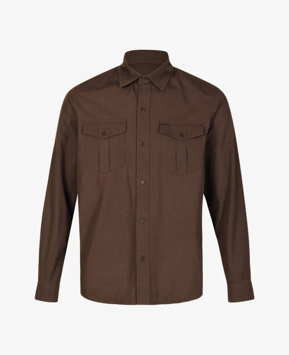 A.P.C. Chemise Warren - Donkerbruin 1 A.P.C. A.P.C. Chemise Warren - Donkerbruin