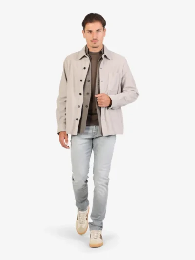 Arma Arma Overshirt Suede - Lichtgrijs