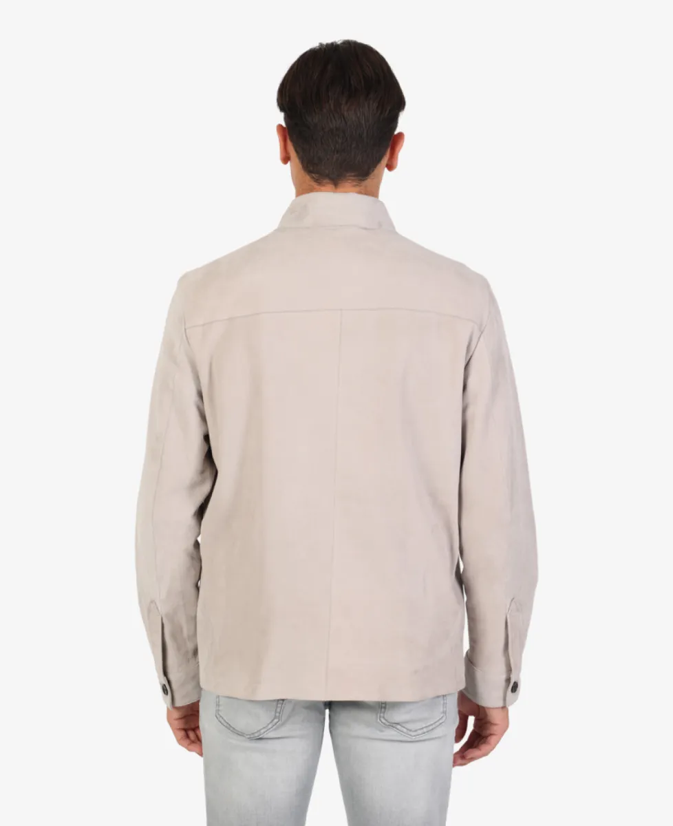 Arma Overshirt Suede - Lichtgrijs 6 Arma Arma Overshirt Suede - Lichtgrijs