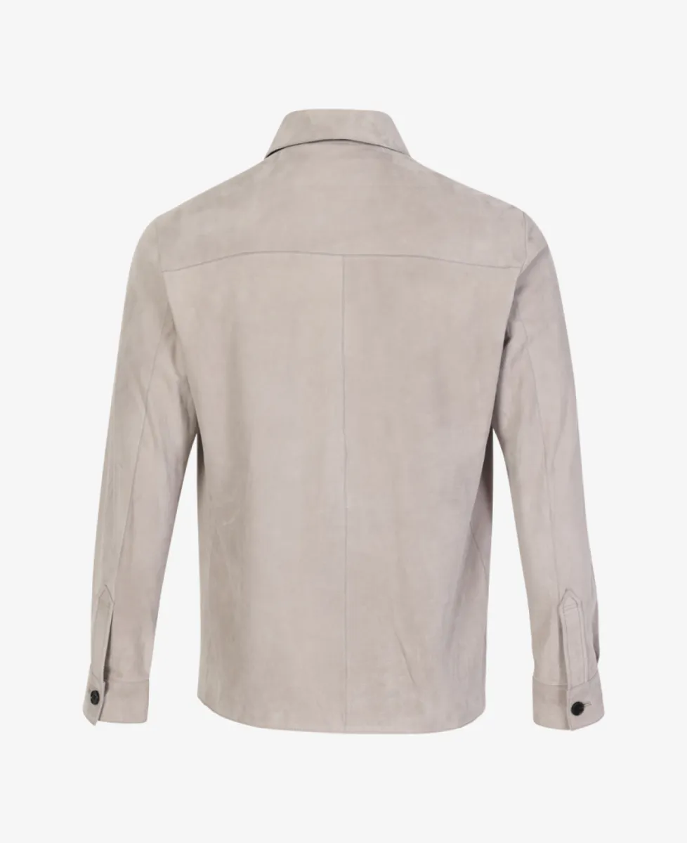 Arma Overshirt Suede - Lichtgrijs 7 Arma Arma Overshirt Suede - Lichtgrijs