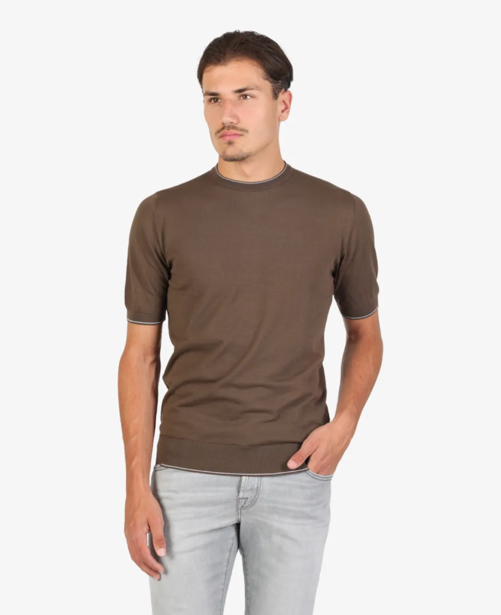 Doriani Cashmere Shirt crepe cotton - Taupe 3 Doriani Cashmere Doriani Cashmere Shirt crepe cotton - Taupe