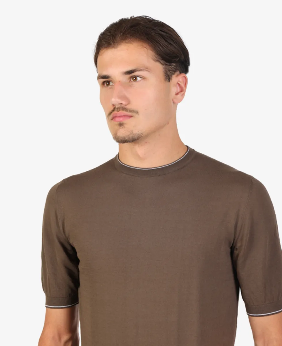 Doriani Cashmere Shirt crepe cotton - Taupe 4 Doriani Cashmere Doriani Cashmere Shirt crepe cotton - Taupe