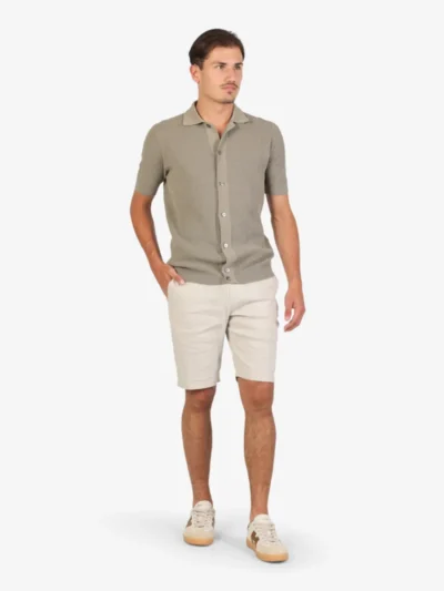 Filippo De Laurentiis Filippo De Laurentiis Doorknoop polo - Taupe