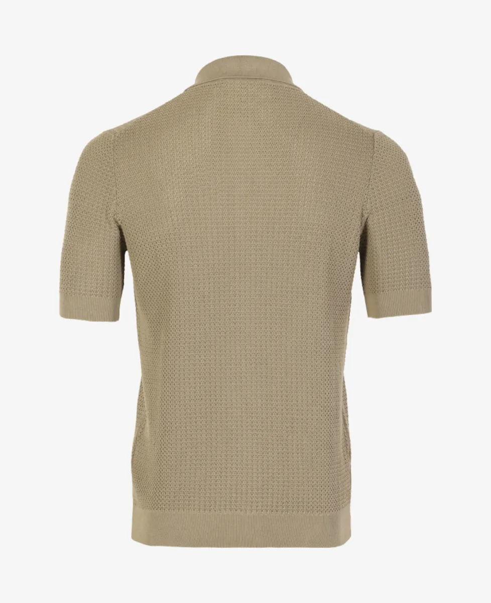 Filippo De Laurentiis Doorknoop polo - Taupe 7 Filippo De Laurentiis Filippo De Laurentiis Doorknoop polo - Taupe