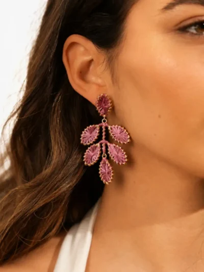 LOTT. LOTT. Oorbellen - Dark Fuchsia