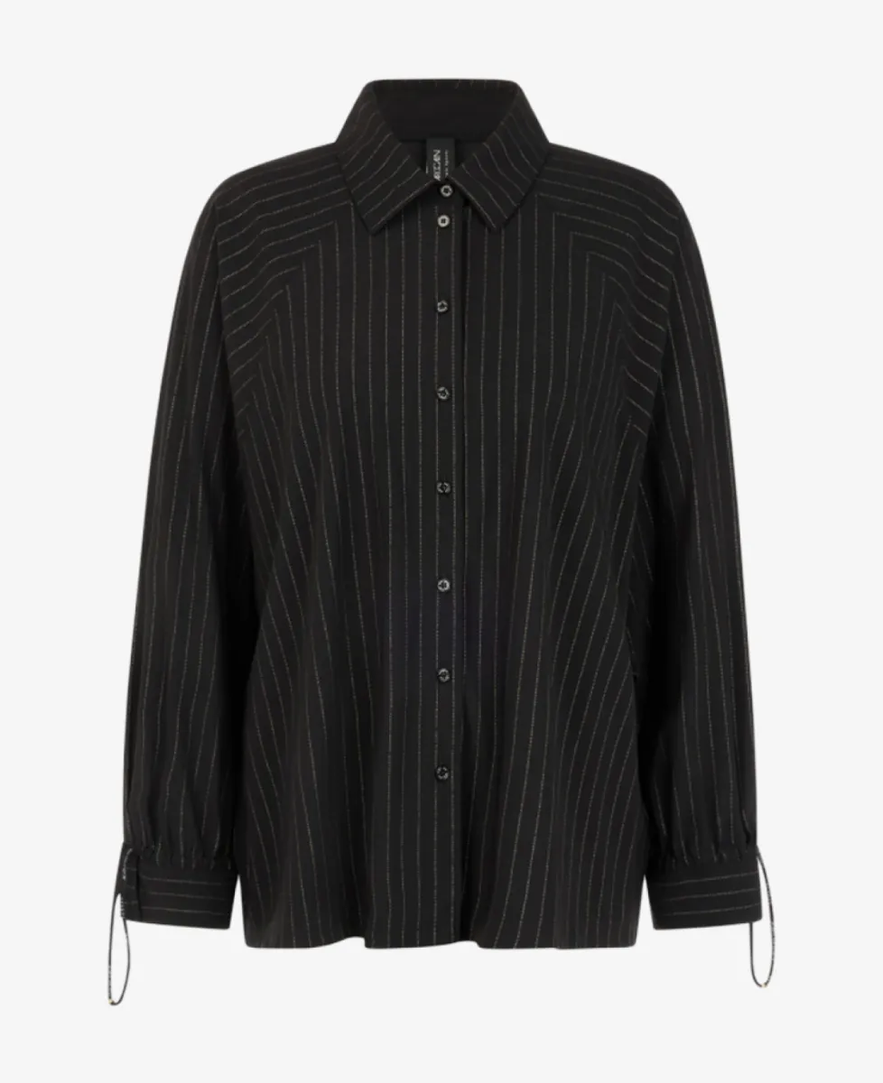 Marc Cain Sports blouse - black and smoke 1 Marc Cain Sports Marc Cain Sports blouse - black and smoke