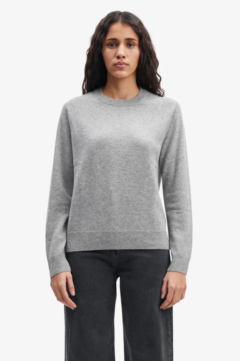 Samsoe Samsoe Tshirt lm - GREY MELANGE 2 Samsoe Samsoe Samsoe Samsoe Tshirt lm - GREY MELANGE