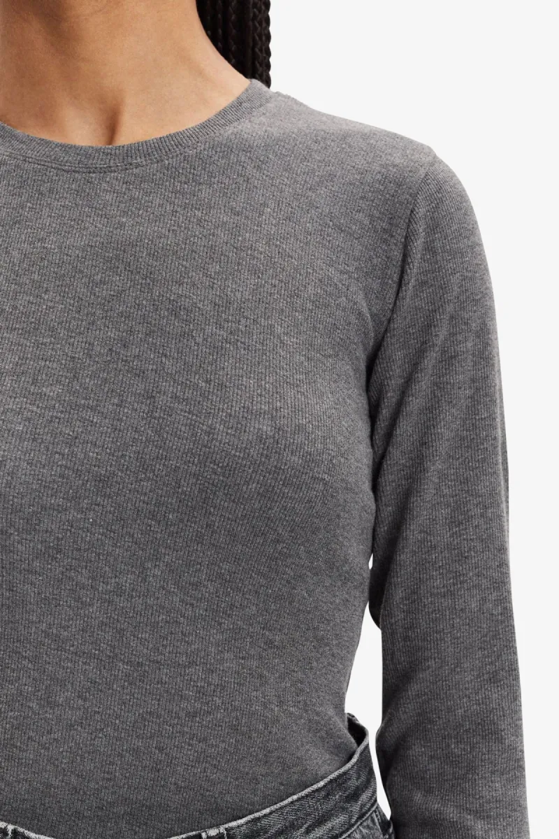 Samsoe Samsoe Tshirt lm - DARK GREY MELANGE 3 Samsoe Samsoe Samsoe Samsoe Tshirt lm - DARK GREY MELANGE