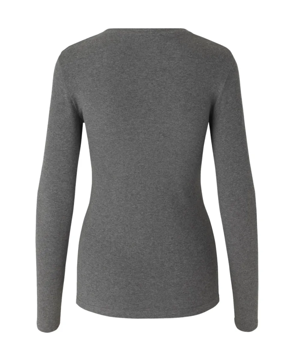 Samsoe Samsoe Tshirt lm - DARK GREY MELANGE 6 Samsoe Samsoe Samsoe Samsoe Tshirt lm - DARK GREY MELANGE