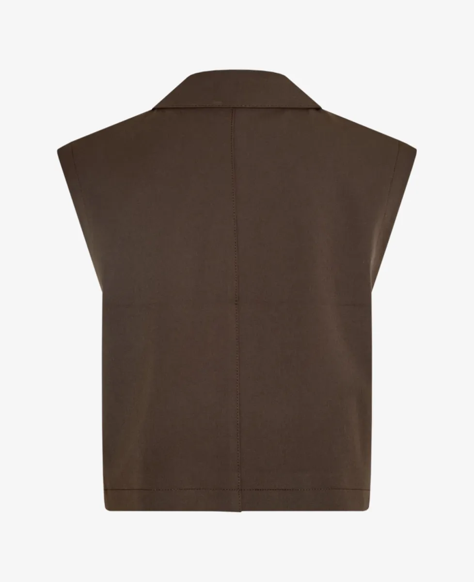 Samsoe Samsoe Gilet - Donkerbruin 7 Samsoe Samsoe Samsoe Samsoe Gilet - Donkerbruin