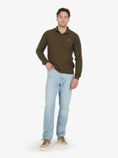Stone Island Stone Island Ghost polo lange mouw - V0054 MILITARY GREEN