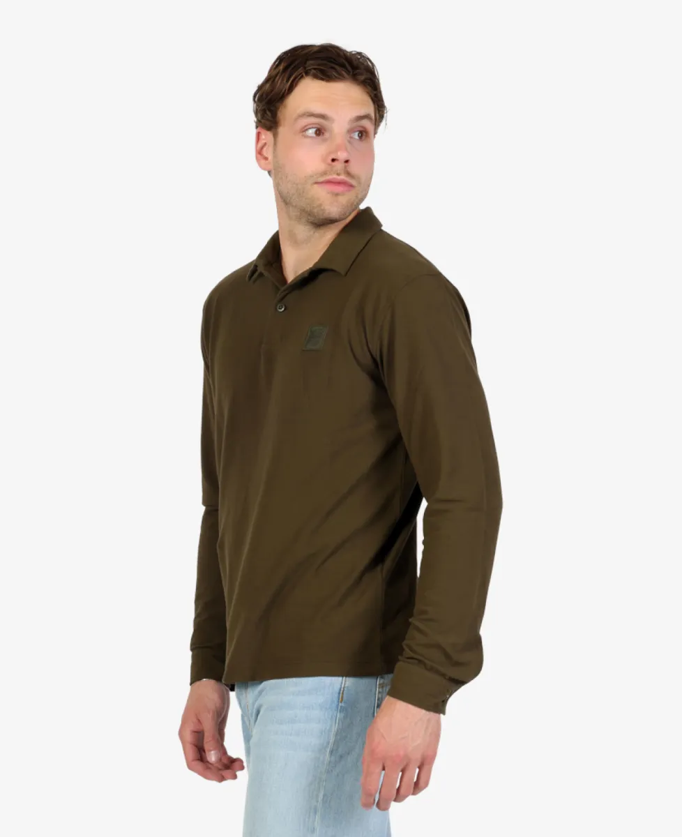 Stone Island Ghost polo lange mouw - V0054 MILITARY GREEN 6 Stone Island Stone Island Ghost polo lange mouw - V0054 MILITARY GREEN