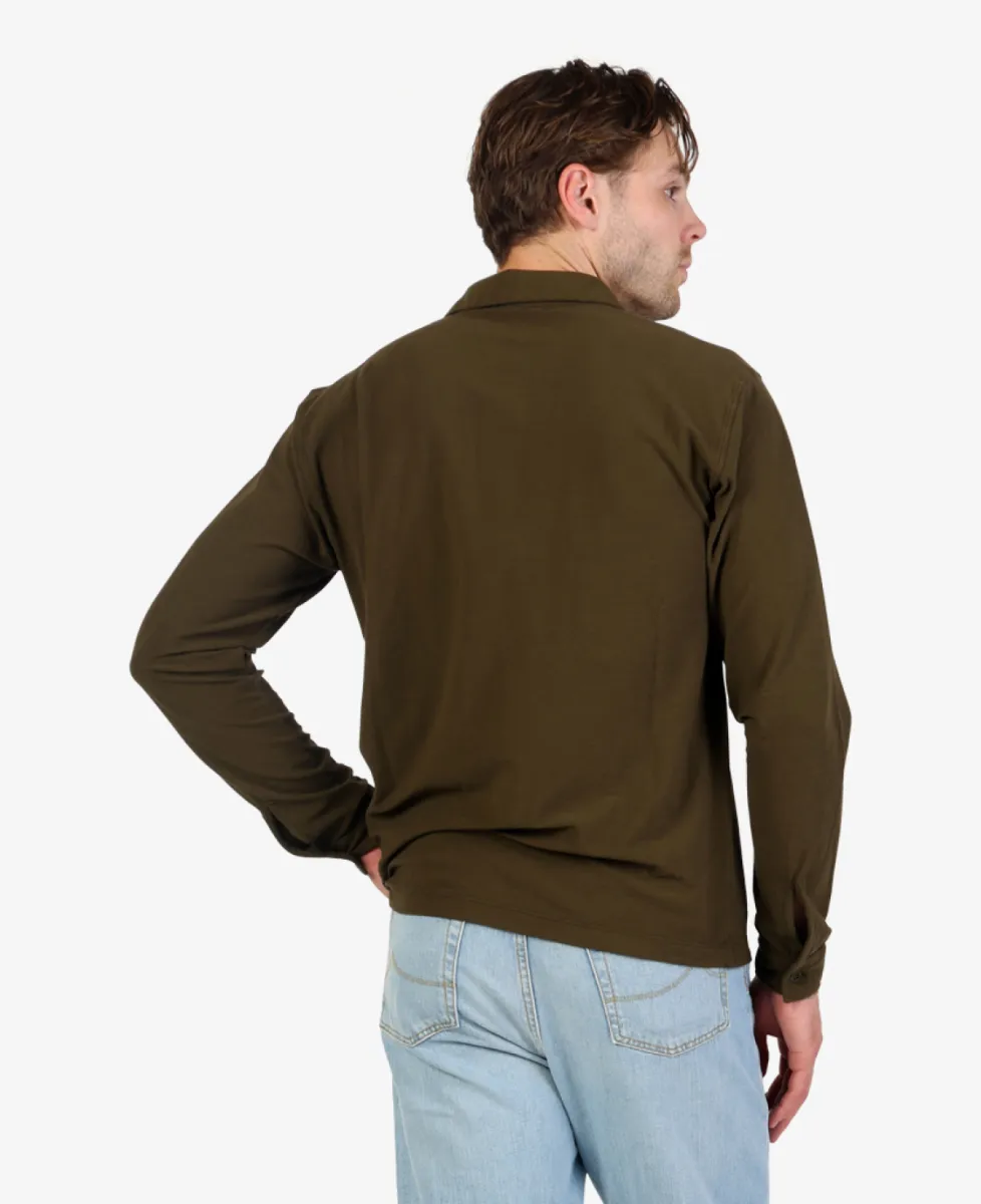 Stone Island Ghost polo lange mouw - V0054 MILITARY GREEN 7 Stone Island Stone Island Ghost polo lange mouw - V0054 MILITARY GREEN