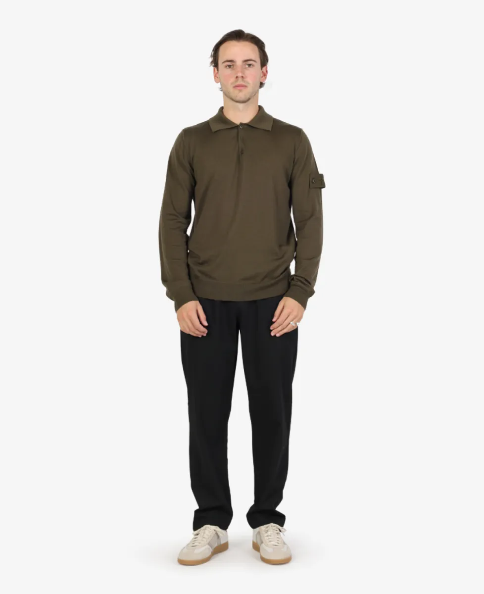 Stone Island Ghost polo langemouw - V0054 MILITARY GREEN 2 Stone Island Stone Island Ghost polo langemouw - V0054 MILITARY GREEN