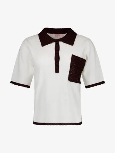 Studio Anneloes Studio Anneloes Polo - 1787 ecru/espresso