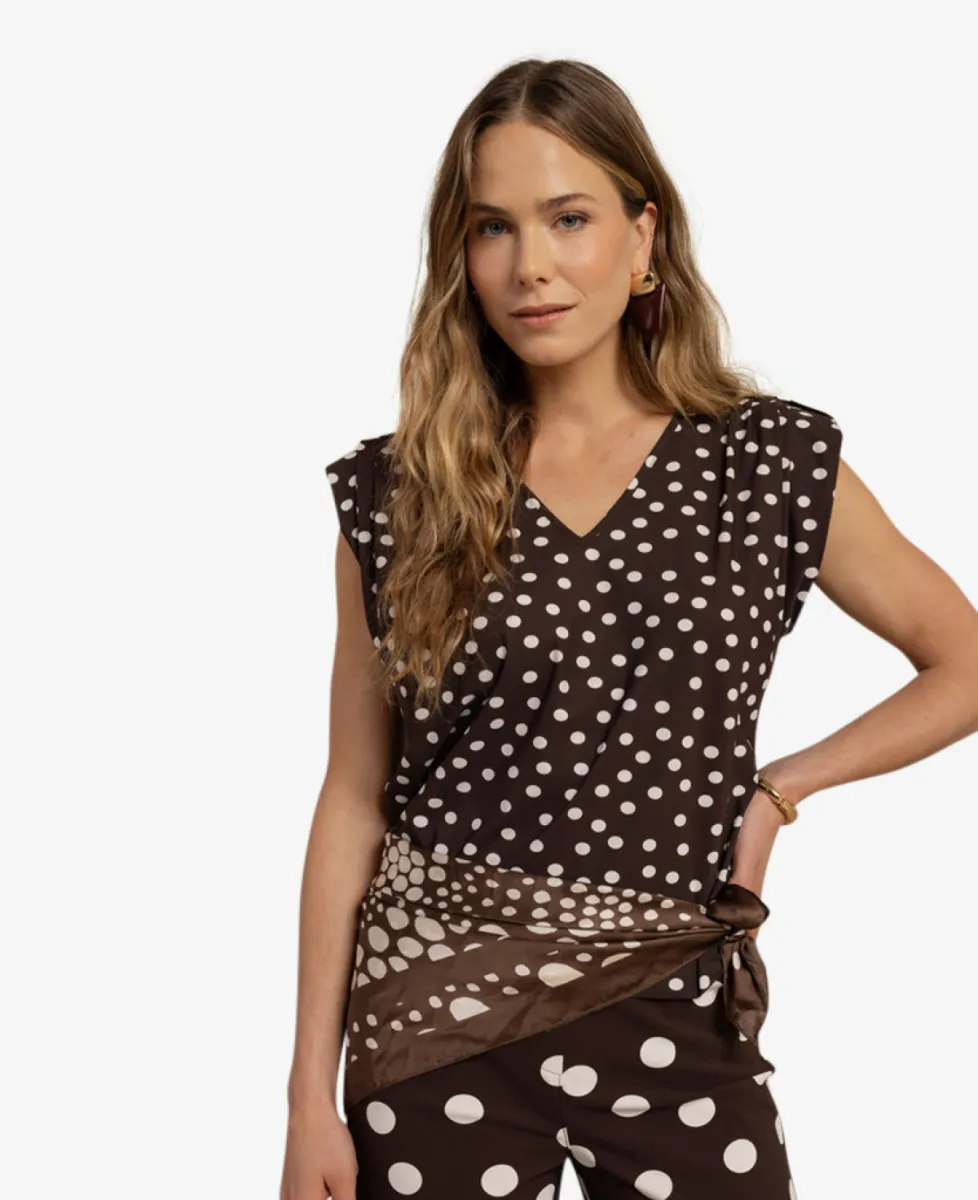 Studio Anneloes Top - 8717 espresso/ecru 3 Studio Anneloes Studio Anneloes Top - 8717 espresso/ecru