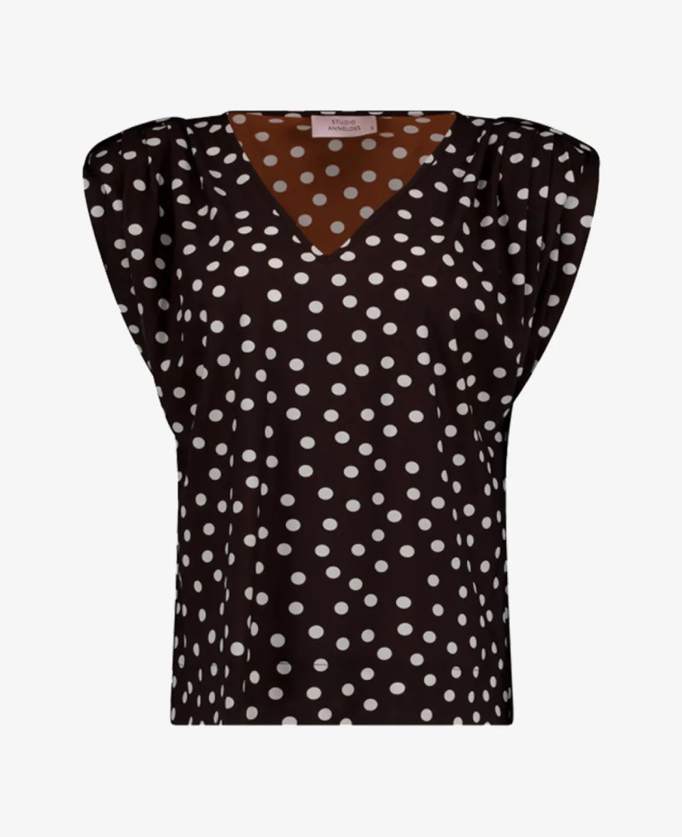 Studio Anneloes Top - 8717 espresso/ecru 1 Studio Anneloes Studio Anneloes Top - 8717 espresso/ecru