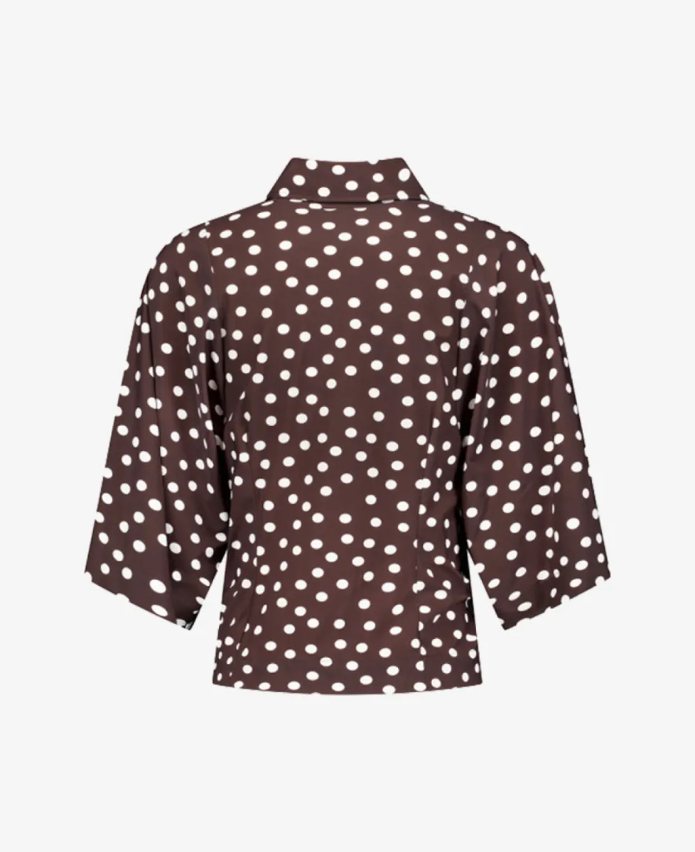 Studio Anneloes Blouse - 8717 espresso/ecru 6 Studio Anneloes Studio Anneloes Blouse - 8717 espresso/ecru